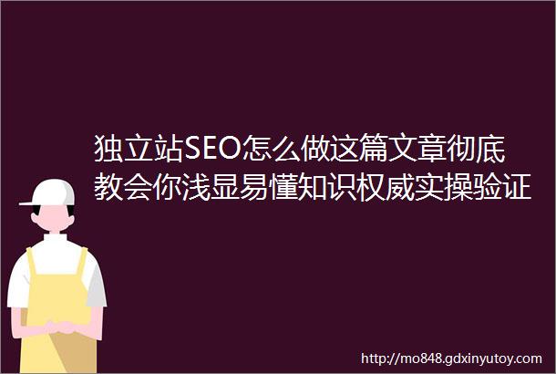 独立站SEO怎么做这篇文章彻底教会你浅显易懂知识权威实操验证